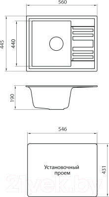 Мойка кухонная Granicom G007-01 (антрацит)