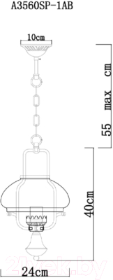 Изображение товара Потолочный светильник Arte Lamp Armstrong A3560SP-1AB