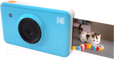 Фотоаппарат с мгновенной печатью Kodak Mini Shot  (голубой)