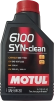 Моторное масло Motul 6100 Syn-clean 5W30 / 107947 (1л) - 
