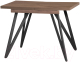 Обеденный стол Millwood Женева 3 Л раздвижной 110-150x70x76 (дуб табачный Craft/металл черный) - 