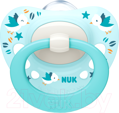 

Пустышка NUK, Голубой, Space Ортодонтической формы / 10730618
