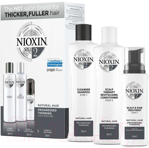 Набор косметики для волос Nioxin Система 2 шампунь 150мл+кондиционер 150мл+маска 40мл
