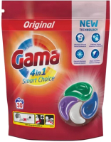 Капсулы для стирки GAMA 4 in 1 Smart Choice Универсальные (30шт) - 