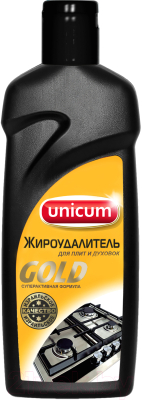 Чистящее средство для кухни Unicum Gold Жироудалитель. Для плит и духовок (380мл)