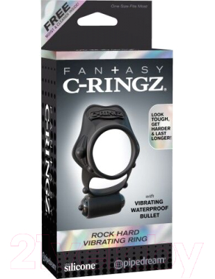 Эрекционное кольцо Pipedream Fantasy C-Ringz Rock Hard Vibrating Ring / PD5908-23