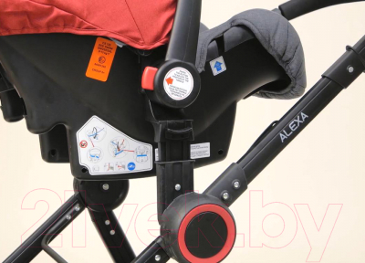 Детская универсальная коляска Lorelli Alexa 3 в 1 Cherry Red / 10021292193