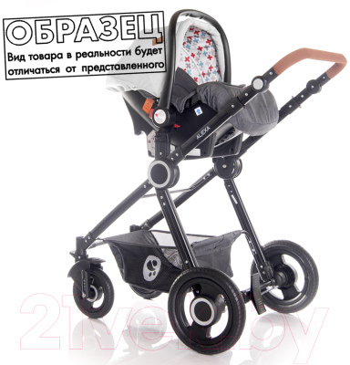 Детская универсальная коляска Lorelli Alexa 3 в 1 Opaline Grey Elephants / 10021292185