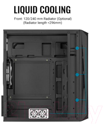 Корпус для компьютера AeroCool CS-107-A-BK-V1 (без БП)