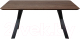 Миниатюра изображения товара Обеденный стол ОКА Катмай 160x85x75 (дуб мореный/черный)