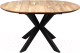 Миниатюра изображения товара Обеденный стол ОКА Раунд 100-140x75 (дуб натуральный/черный)