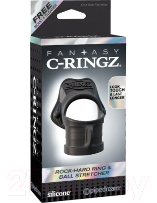 Эрекционное кольцо Pipedream Fantasy C-Ringz Rock Hard Ring Ball Stretcher / PD5904-23