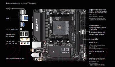 Материнская плата Gigabyte A520I AC