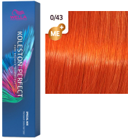 Крем-краска для волос Wella Professionals Koleston Perfect ME+ 0/43 (60мл, микстон красный золотистый) - 