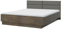 Полуторная кровать Bravo Мебель Куба 140x200 без ящика (таксус/вольфрам/смоки софт) - 