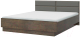 Двуспальная кровать Bravo Мебель Куба 160x200 без ящика (таксус/вольфрам/смоки софт) - 