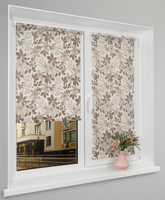 Рулонная штора Lm Decor Флауэр LM 45-03 90x160 (бежевый) - 