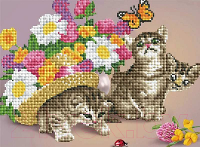 

Набор алмазной вышивки РЫЖИЙ КОТ, Озорные котята / ACG029