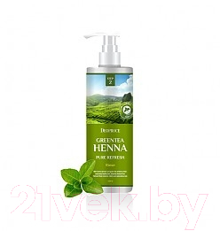 Бальзам для волос Deoproce Rinse Green tea Henna Pure Refresh (1л)