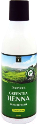 Шампунь для волос Deoproce Rinse Green tea Henna Pure Refresh (200мл)