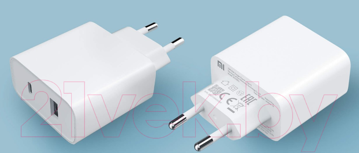 Зарядное устройство сетевое Xiaomi Mi 33W Wall Charger Type-A+Type-C EU / BHR4996GL