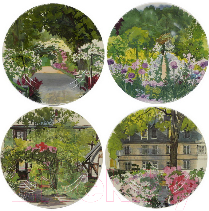 Набор тарелок Gien Paris A Giverny / 1738B4MX50 (4шт)