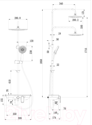 Душевая система LEMARK Tropic LM7012C