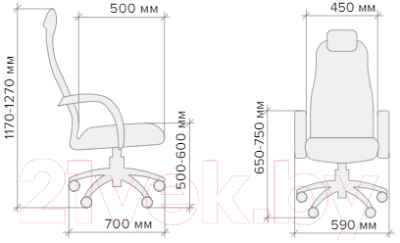 Кресло офисное Everprof EP-705 PL (сетка/черный)