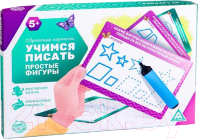 

Развивающие карточки Лас Играс, Учимся писать. Простые фигуры / 4252258