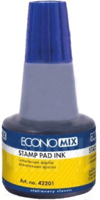 Краска штемпельная Economix 42201-02 (30мл, синий)