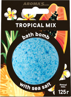 Бомбочка для ванны Aroma Saules Тропический микс (125г)