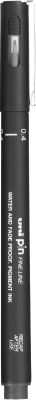 Лайнер UNI Mitsubishi Pencil PIN04-200(S) Black (0.4мм, черный)