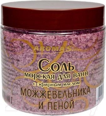 

Соль для ванны Aroma Saules, Фиолетовый, С эфирным маслом Можжевельника