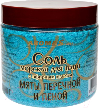 

Соль для ванны Aroma Saules, Голубой, С эфирным маслом Мяты Перечной