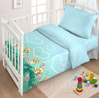

Комплект постельный детский Fun Ecotex, Мишки на полянке / FE 10080