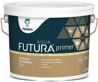 

Грунт-краска Teknos, Белый, Futura Aqua Primer Base 1