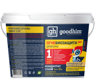 Защитно-декоративный состав GoodHim 1G DRY Огнебиозащита 1 группы (5кг, сухой концентрат) - 
