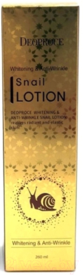 Лосьон для лица Deoproce Whitening And Anti-Wrinkle Snail Lotion (260мл)