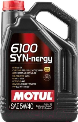 Моторное масло Motul 6100 Syn-nergy 5W40 / 107979 (5л)