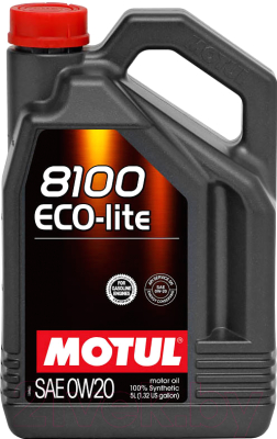 Моторное масло Motul 8100 Eco-lite 0W20 / 108536 (5л)