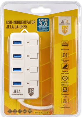 USB-хаб Jet.A JA-UH35 (белый)