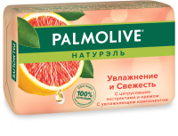 Мыло твердое Palmolive Натурэль. Увлажнение и Свежесть с цитрусовым экстрактом и кремом (90г) - 