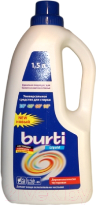 Гель для стирки Burti Liquid + Oxy-эффект для белого светлого белья (1.5л)