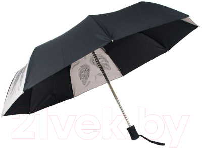 Зонт складной Капялюш 17С3-00701 (черный/серый)