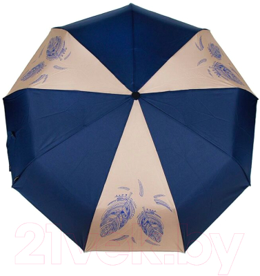 Зонт складной Капялюш 17С3-00718 (синий/бежевый)