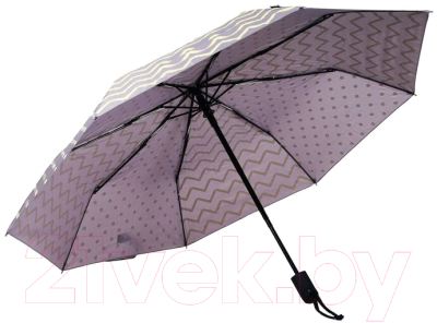 Зонт складной Капелюш 1430 (серый/фиолетовый)