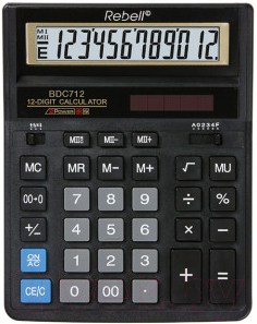 Калькулятор Rebell RE-BDC712GL BX (черный)