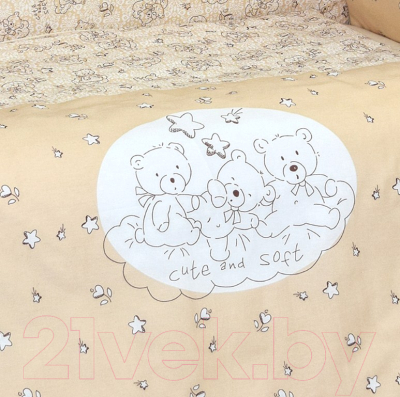 Комплект постельный для малышей L'Abeille Милый и мягкий 4 (бязь)