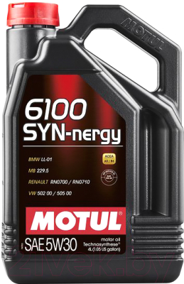 Моторное масло Motul 6100 Syn-nergy 5W30 / 107971 (4л)