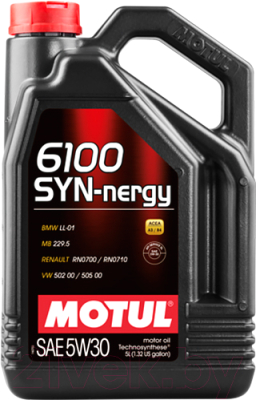 Моторное масло Motul 6100 Syn-nergy 5W30 / 107972 (5л)